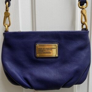 Marc by Marc Jacobs Navy Leather Crossbody with Gold Hardware